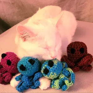 crochet cat toy octopus