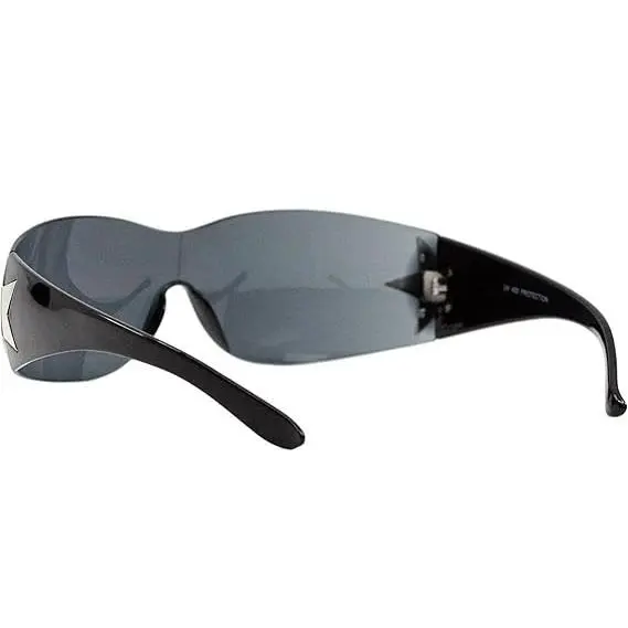 Rimless Y2K Sunglasses Star Wrap Around Glasses 2000S  display picture 1