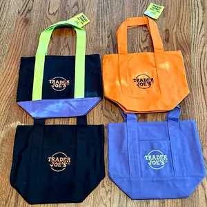 Trader Joe's Halloween Trick-or-Treat Mini Tote Canvas Bag - Perfect for Halloween Treats