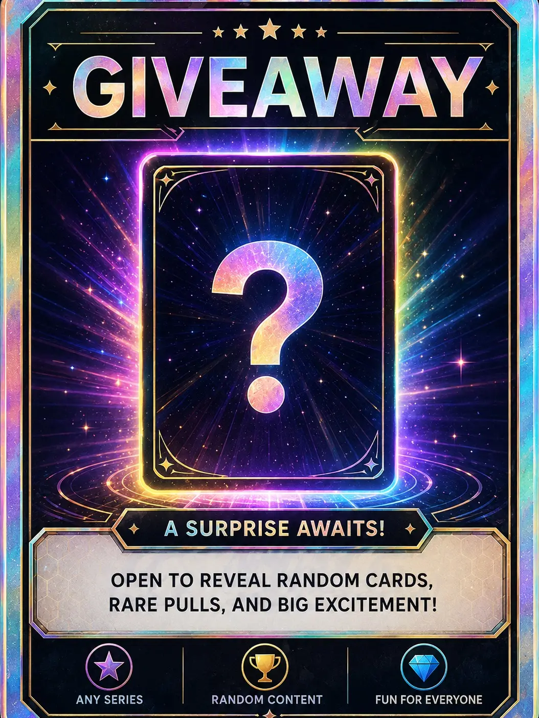 Surprise Sealed Trading Cards Pack, Mystery Random Collectible Packs for Non-Sports Enthusiasts