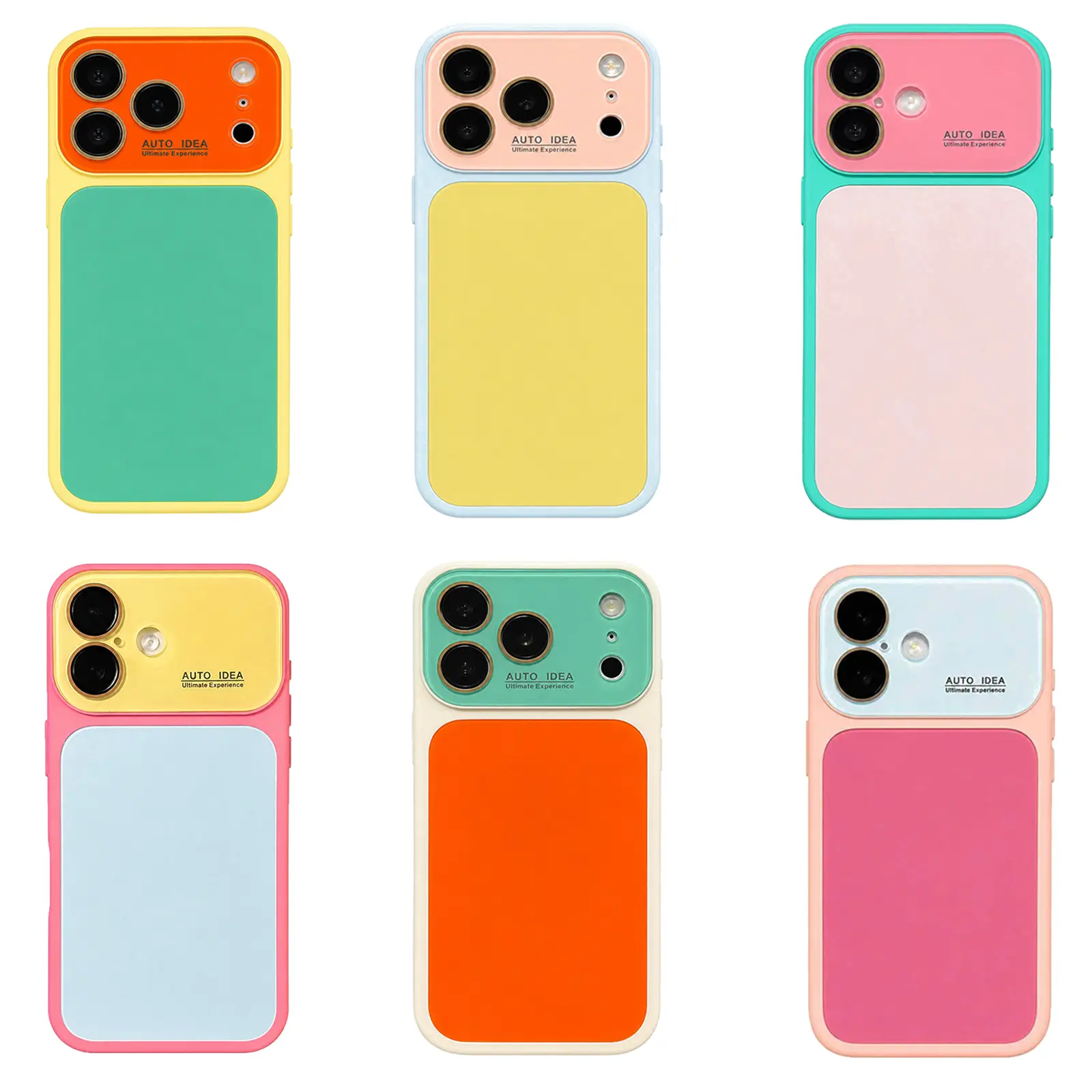 # summervibedopamine candy colored skin texture crystal phone case, contrasting color full lens protection, anti drop, wear-resistant phone case, suitable for iPhone 17 Pro Max 16 15 14 13 phone case #