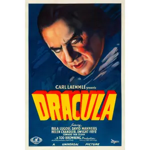 Dracula (1931) Bela Lugosi Movie Poster – Classic Horror Vintage Reproduction Print