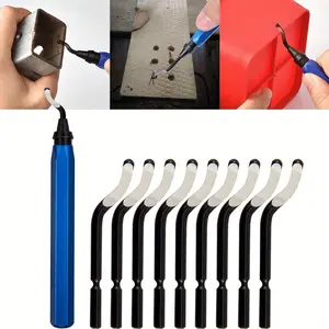 10 Pcs Deburring Tool with HSS Blades - Deburring Tool for Metal, Aluminum, Copper, Plastic Pipe, 3D Printing, Brass