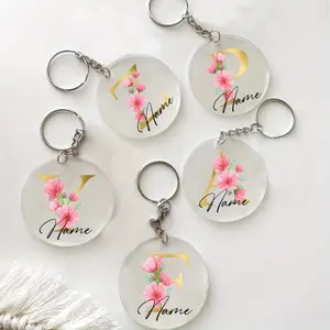 Personalized Golden Alphabet Design Keychain with Name|Keychain Phone Bag Accessories|Wedding Gift|Bridesmaids Gifts|Birthday Gift