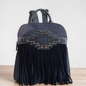 Aztec Detail w/ Fringe Concealed Carry Backpack Trinity Ranch x Montana West