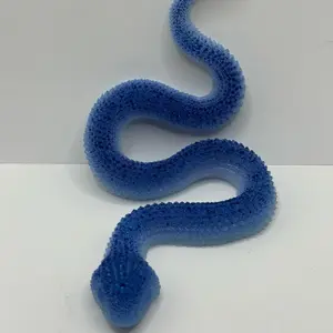 Dark Blue Silicone Fidget Toy Snake -,2 sizes, Ideal for Stress Relief and Hand Movement Squishy Big anxiety squishies