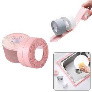 1.5" x 10.5Ft PVC Self-Adhesive Caulk Strip, waterproof sealing silicone tape. Perfect for bathroom, bathtub, kitchen, toilet, wall and window sealing.