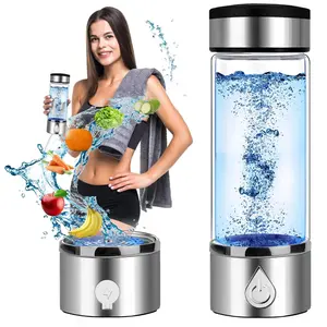 Hydrogen Water Bottle, Hydrogen Water Generator Bottle - Hydrohealth Hydrogen Water Ionizer Machine for Home, Gym, Travel, Office, 450ml