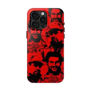 Pablo Escobar drug lord design film phone case, compatible with iPhone 17/16/15/14/13/12, making it the perfect birthday gift for a friend.