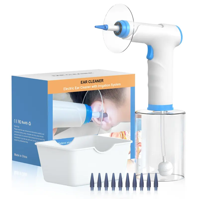 Electric Ear Rinsing Kit, 1-Set Ear Cleaning Tool Kit, Personal Care Accessories, Earwax Removal Tool and Ear Cleaning Machine with Water Spray, Ear Irrigation System, Ear Canal Cleaner, Earwax Remover, Earcleaner
