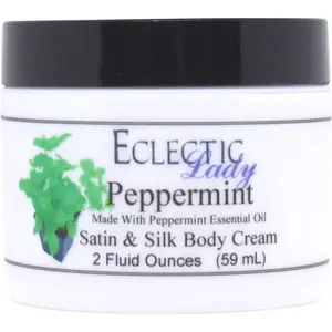 Peppermint Essential Oil Satin and Silk Cream,  Body Cream, Body Lotion