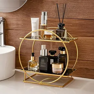 Metal Shelf for Living Room and Bathroom, Decorative Storage Rack, UV Protection Material, Portable and Lightweight, Ideal for Cosmetics and Dolls
