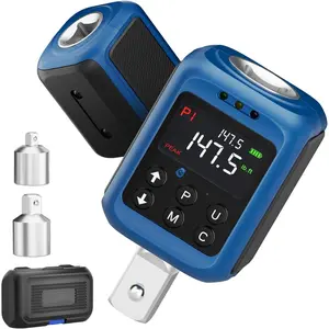 Digital Torque Adapter 1/2", 2.2-147.5 Ft-lb/3-200 Nm, Digital Torque Wrench Converter with +-2% Accuracy, Buzzer and LED , 2 Modes, 4 Units, 3/8'' & 1/4'' Adapters for ,