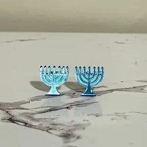 Menorah Earrings