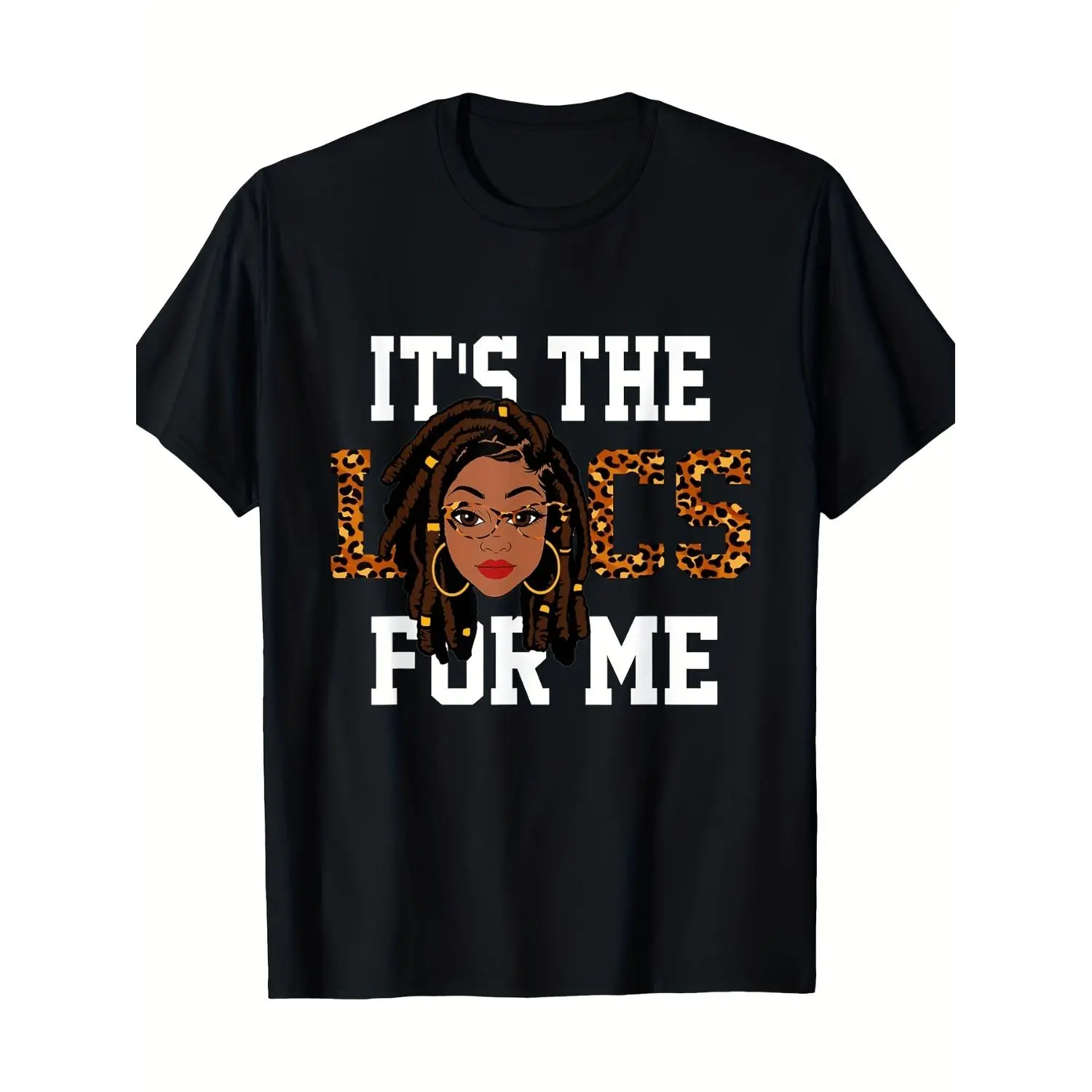 African Pride Dreadlock Culture Leopard Retro Graphic Independence Day Summer Women Relaxed Fit Short Sleeve Tee, Soft Breathable Vintage Casual Daily Top, Cultural Theme Holiday Vacation Gift Apparel For Adult Ladies Moon Print