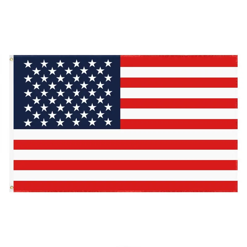 G128 American Flag, 3x5 Ft 75D Printed Polyester Flag, One-Sided Print, Not Embroidered, Patriotic Outdoor Decor For 4th Of July & USA 250th Independence Anniversary Celebration