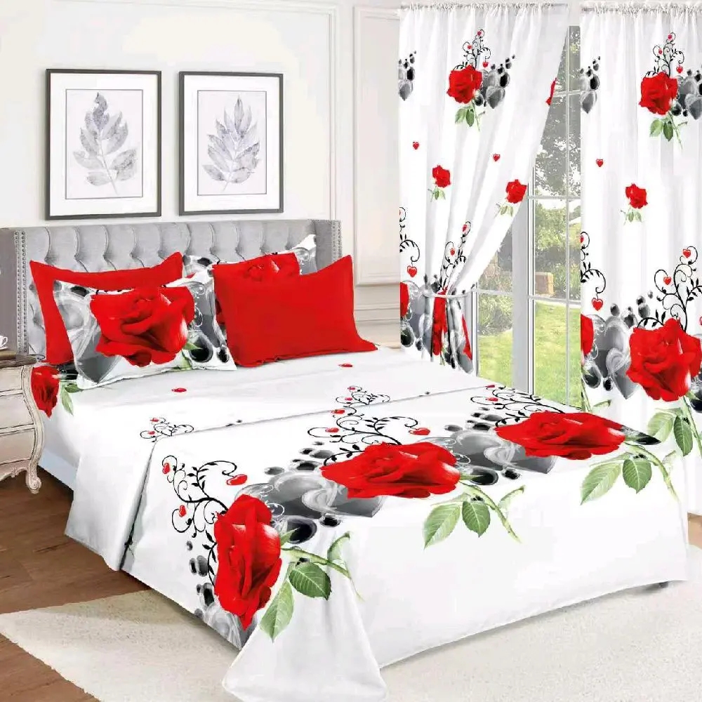 Priscilla Floral Print 8-Piece Complete Bedding Set - Nature Theme, Bedroom Use, Decorative Textile, Home Decor Items, Complete Bedding Sets