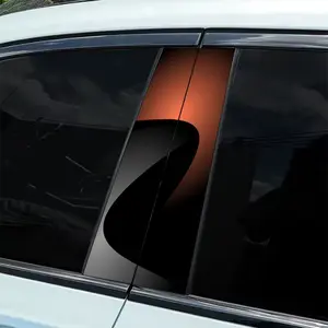 2 pieces of minimalist abstract curve theme car sticker design, durable glossy vinyl material, easy to paste B-pillar stickers are suitable for cars, trucks, SUVs (decorative appearance accessories) to improve the aesthetics of SUVs, art stickers,