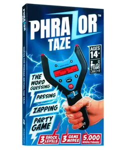 PhraZor Taze Electric Shock Word Guessing Game - 3 Shock Levels, 3 Modes, 5000 Words, Fun Multiplayer Multifunction Party Game for Adults & Teens