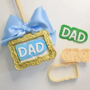 Sweet Cut Co Father's day PRV, LOVE MOM, Mothers DAY Press with Dough Cutter, Baking Mold & Cutter & Stamp for Baking and Crafting