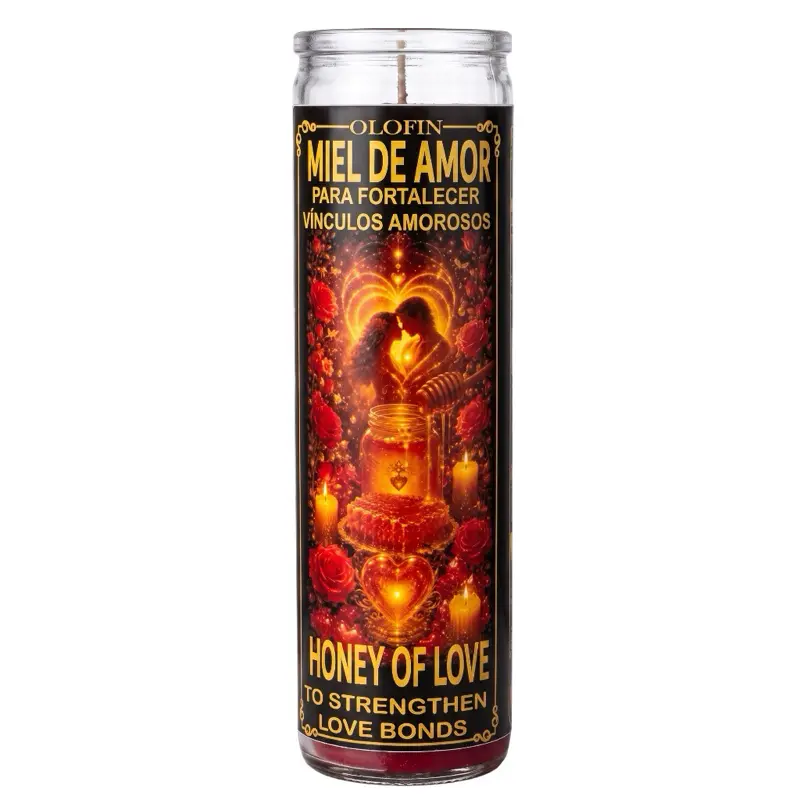 Miel De Amor (Honey Of Love) Prepared Ritual Candle Perfumed