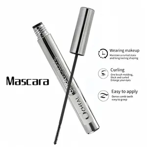 3D Curling Eyelash Iron Mascara, Black & Brown, Curling & Lengthening, Long-Lasting, Waterproof
