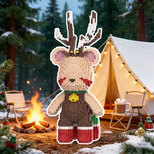 Pine Forest Deer 1918pcs 3D Puzzle Decoration, Bookshelf Home Office Cabinet Decor, Party Living Room TV Stand Display, Ideal Gift