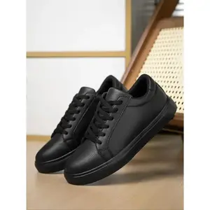 Men's Simple Plain Lace up Front Low Top Skate Sneakers, Summer Casual Breathable Non-slip Sneakers, Fashion Comfortable Sports Shoes for Daily Life