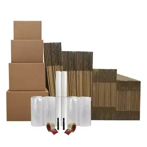 UBMOVE 8 Room Basic Moving Kit 106 Boxes & Packing Supplies 36 Small 36 Medium 24 Large 10 X-Large Boxes Tape ClamShells Bubble Cushion Wrapping Paper Markers