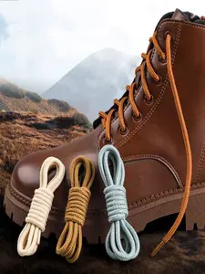 Boots Laces Round Women's Casual Shoes, Anti-Slip Thickened Shoelaces Men's Work Boots Replacement Laces, Bootlace Lace Up