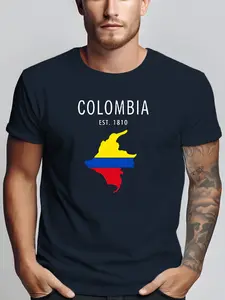 Men's Summer Micro-Stretch Comfort Round Neck Printed T-Shirt, Fashionable Trendy Wear, Best Choice for Men, Casual Stylish Tee