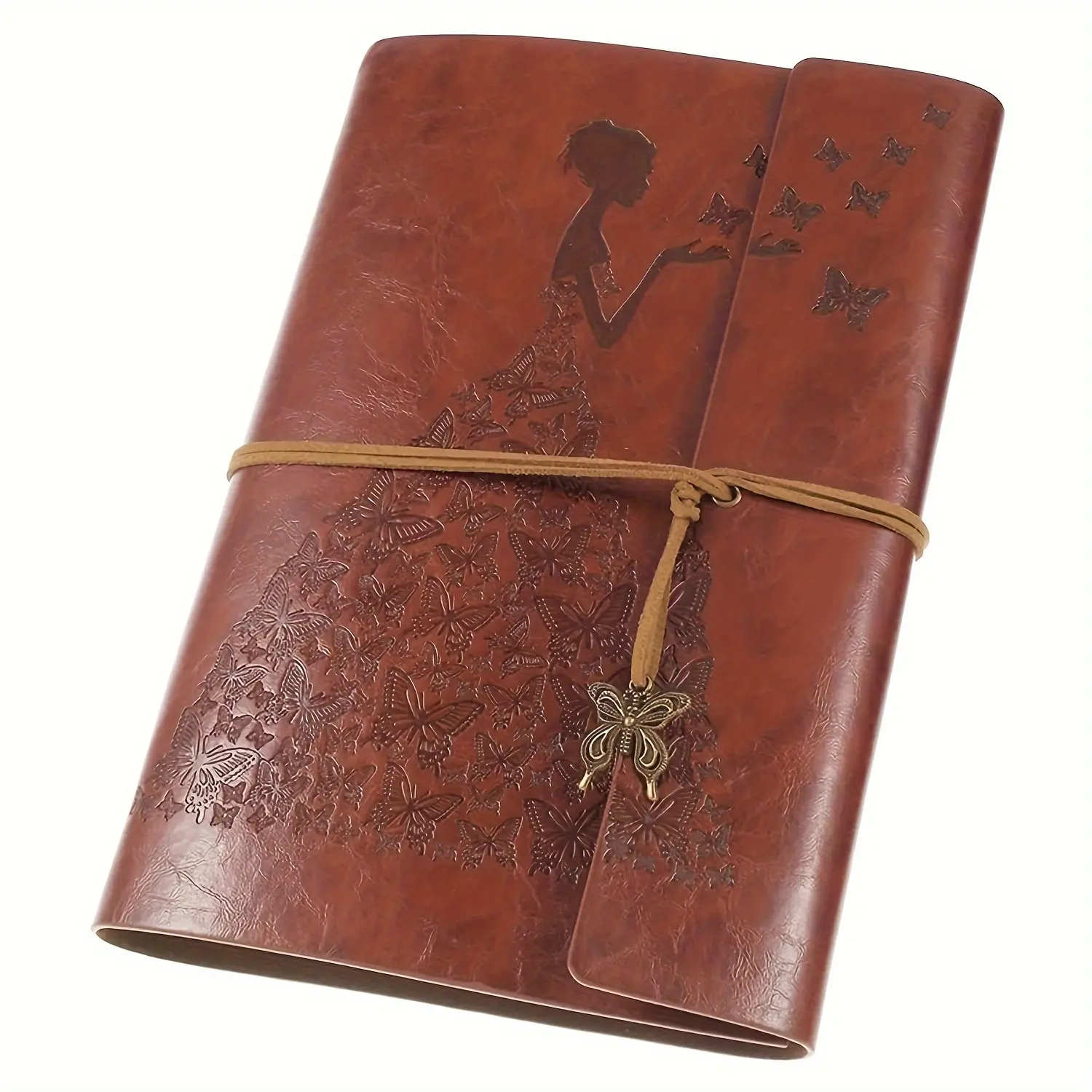 Leather Diary, Vintage Spiral Binding Notebook, Girly Office Supplies, Replaceable Inner Diary Sketchbook, Travel Handbook, Blank Page Design, Gifts for Women and Girls, Spiral Coil Notebook, Vintage Journal, Journals for Writing