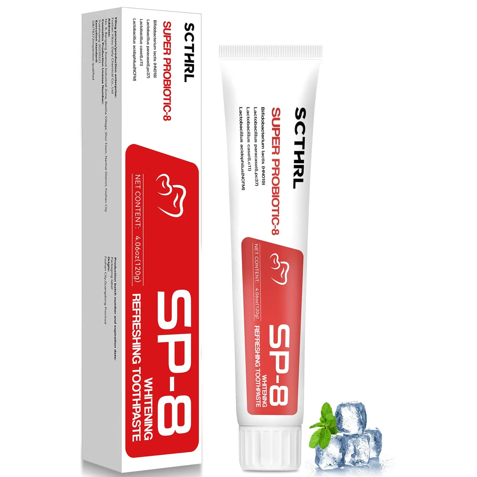 SCTHRL SP-8 Probiotic Whitening Toothpaste – Gentle Formula for Enamel Repair, Fresh Breath & Whitening, SP8 Oral Care for Daily Use with Herbal & Probiotic Ingredients