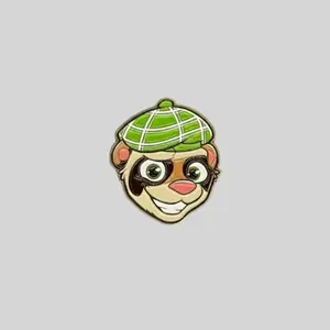 Oversized Ball Marker  Big Finneus Ferret Smiling