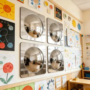 Interactive Acrylic Wall Mirror for Sensory Room Decor, Visual and Tactile Stimulation, Wall Decoration for Sensory Corners