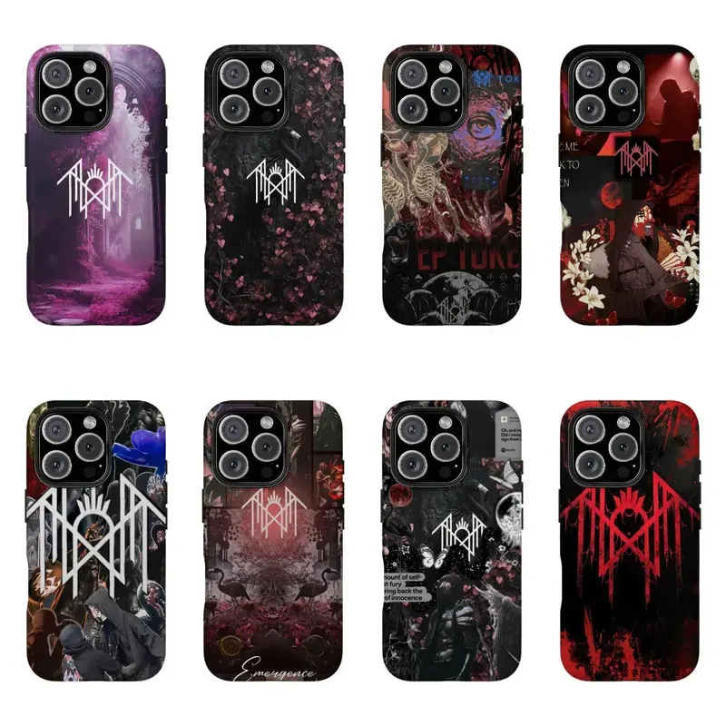8 style Sleep Token Rose Lyrics Caramel VerPink Phone Case, Case for iPhone17 16 15 1413 12 11, Samsung S25 S24 S23 S22 S21,Tough Phone Case, Gift for fan