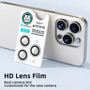2025 PURSUIT  Lens Protector for iPhone 16 Pro Max/Samsung S24 Ultra, 99% HD Clear, Anti-Scratch & Shockproof, Easy Install,Camera Protector – Bubble-Free, Anti-Fingerprint, Case Friendly