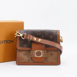 Pre-owned Louis Vuitton pvc Shoulder Bags Dauphine Mini Brown Shoulder Bag4000024215783