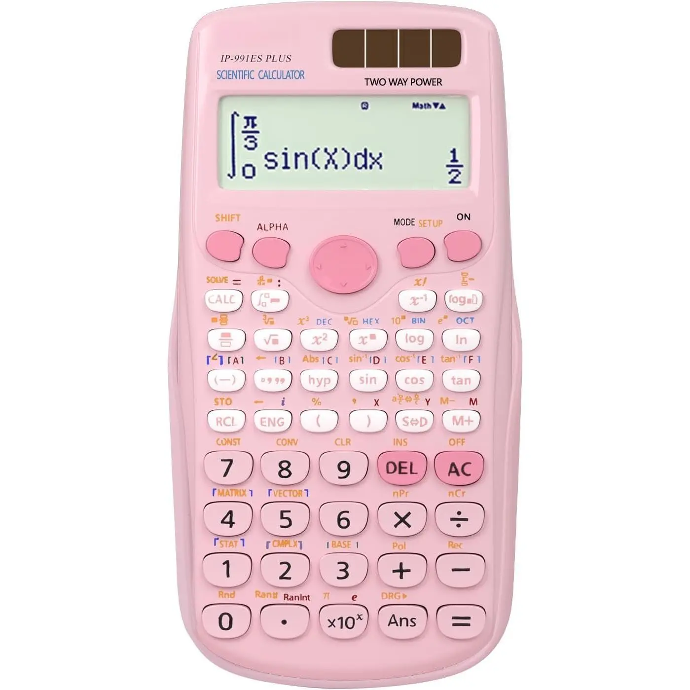 Scientific Calculator (991ES Plus) - 417-Function, Solar-Powered, 4-Line Display Accounting Supply for High School Students & Teachers - Ideal for Calculus, Synthetic, Exponential Math, College Use