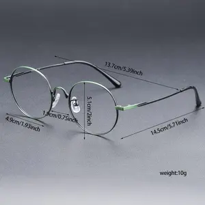 One Pair of Glasses, Ultra-light Titanium, Round Frame Classic Style, Suitable for Daily and Outing Wear Timeless