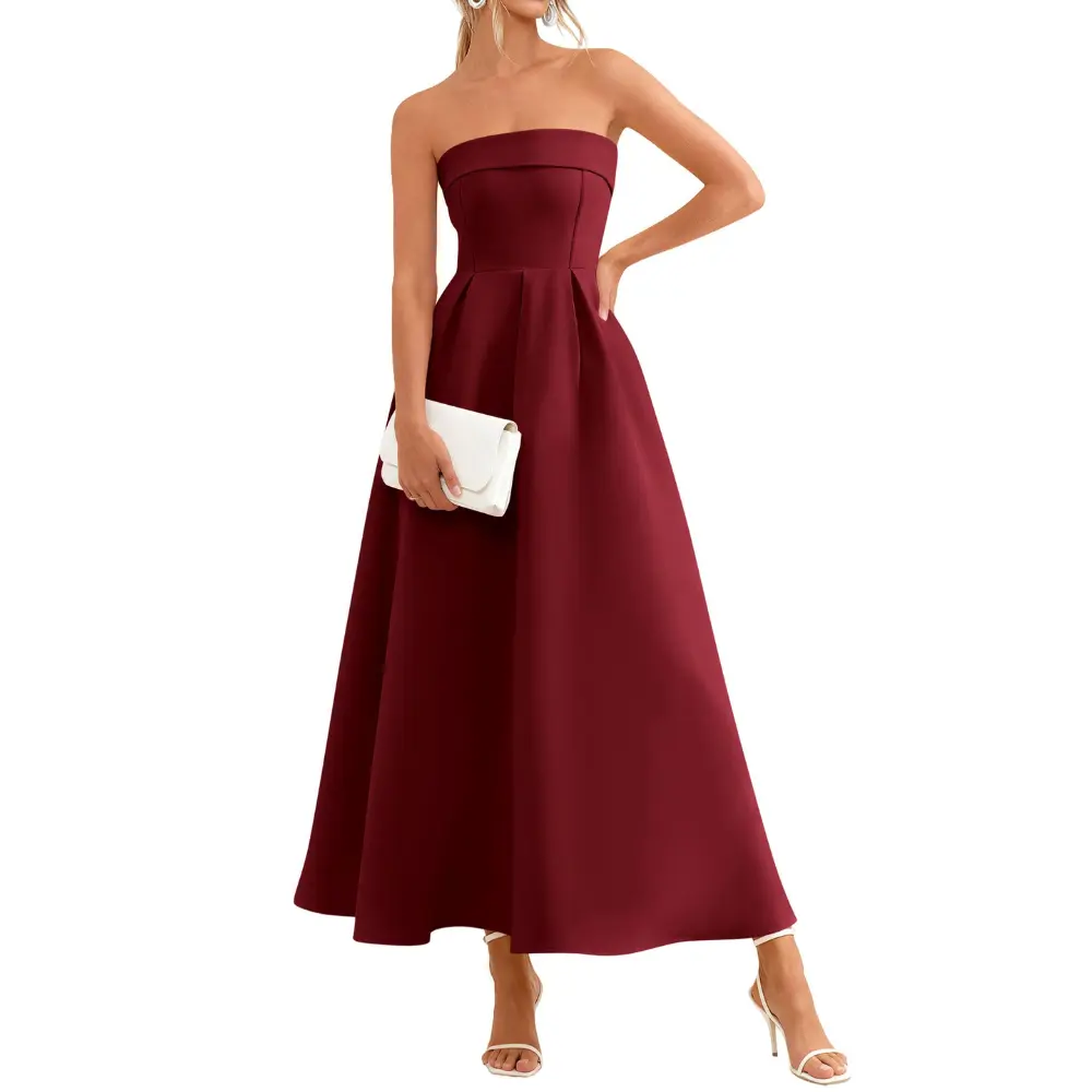 PrettyGarden Strapless Cocktail Midi Dresses for Women Summer Formal Elegant Tube Top Strapless Spring Wedding Guest Party Midi Dress - TikTok Shop PrettyGarden Strapless Cocktail Midi Dresses for Women Summer Formal Elegant Tube Top Strapless Spring Wedding Guest Party Midi Dress - TikTok Shop