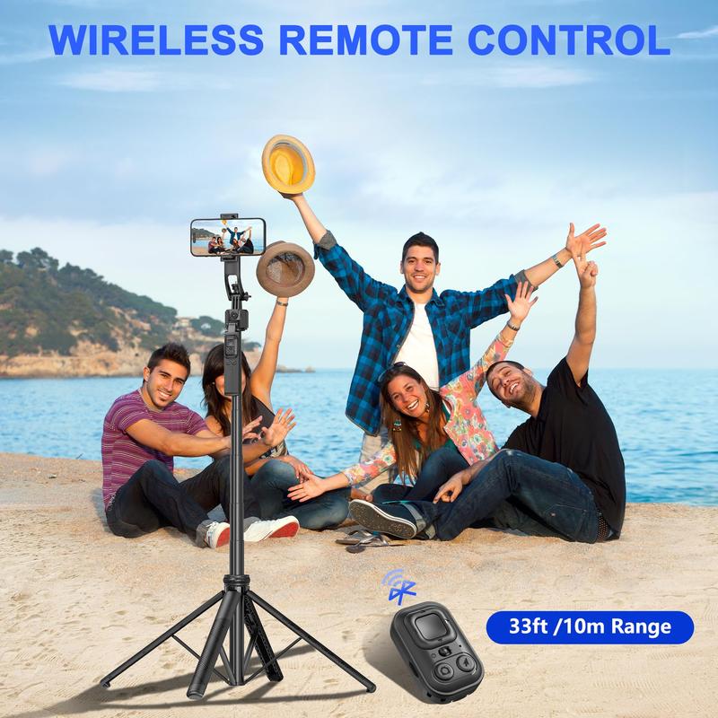 Auto Face Tracking Tripod for iPhone with Light 70.9” Selfie Stick Tripod Stand Follows Your Movement 360°Phone Camera Tripod with Wireless Remote for Content Creator Vlog Live Stream Video Recording