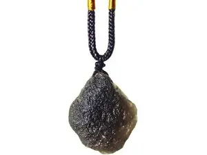 Saffordite Cintamani Stone Necklace,Genuine Obsidian Tektite Raw Crystals,Irregular Shape