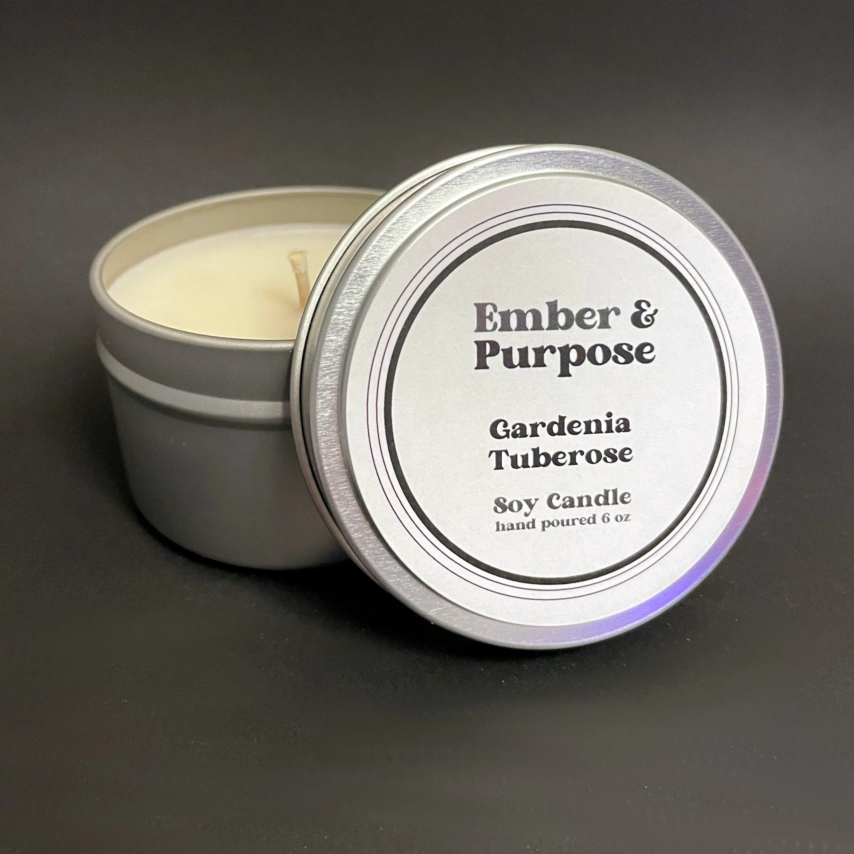 Gardenia Tuberose Soy Candle - Tropical Floral Scented Candle