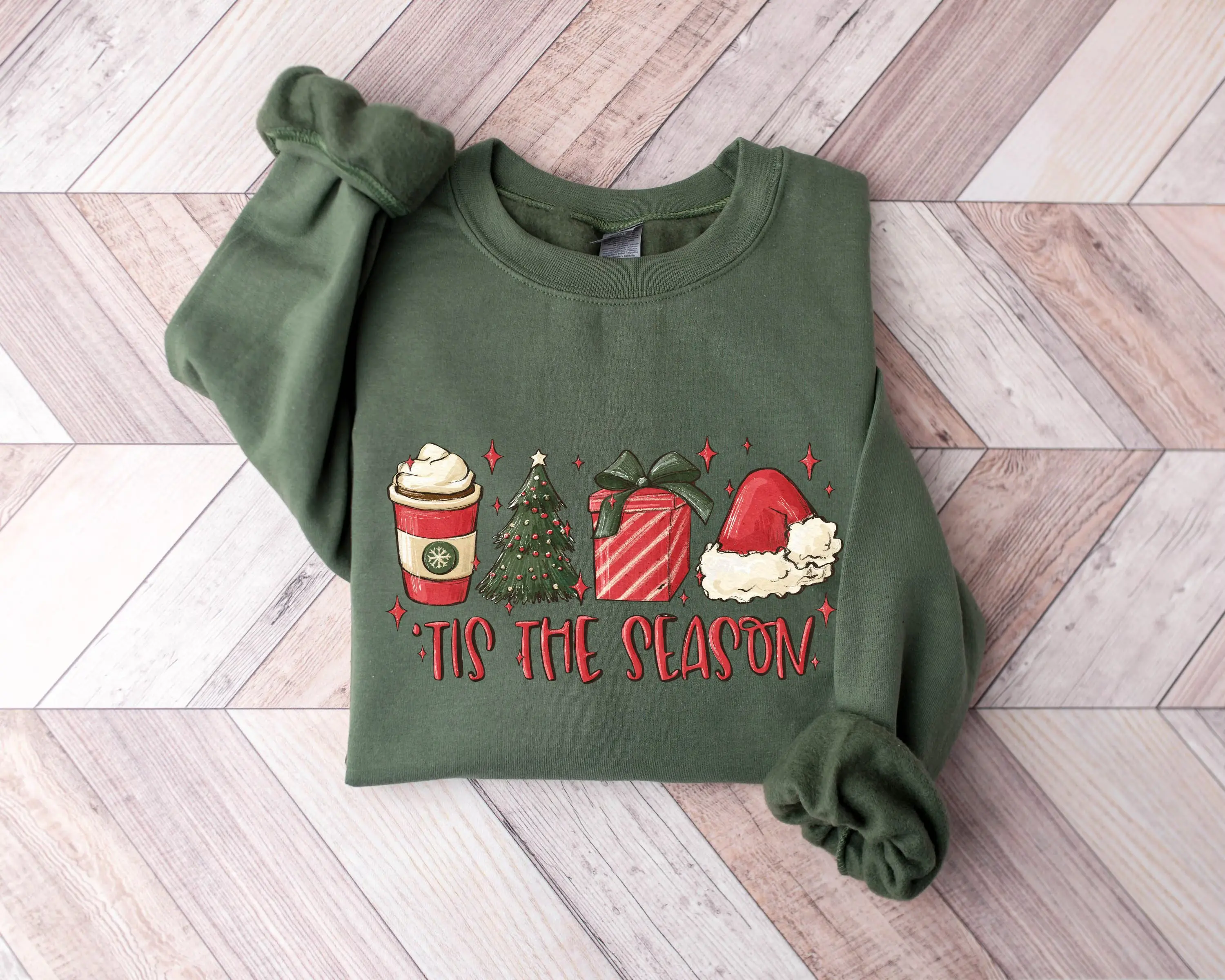 Tis The Season Sweatshirt, Christmas Tis The Season Crewneck, Merry Christmas Shirt, Cute Winter Holiday Sweatshirt, Cozy Christmas Gift for Women, Retro Christmas Graphic Pullover, Festive Holiday Apparel, Cute Winter Season Outfit Gifts