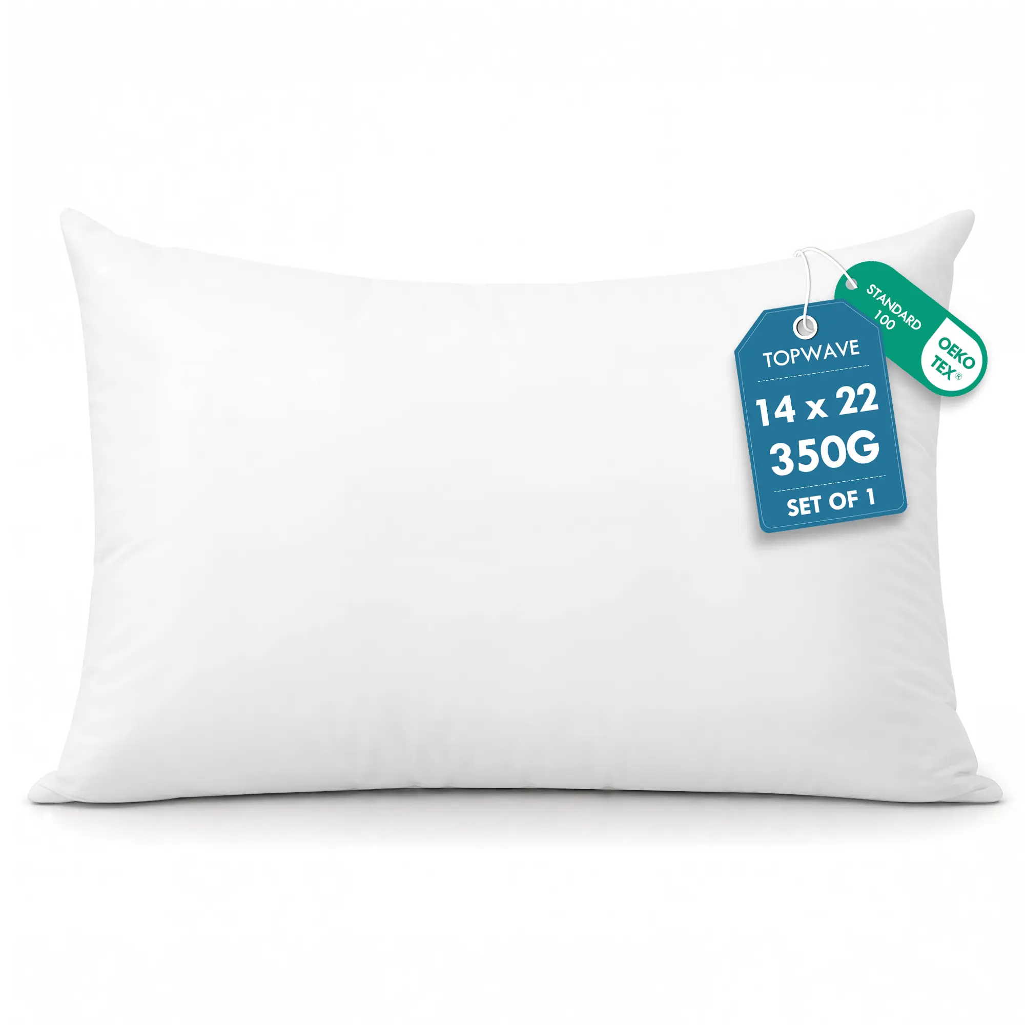 TOPWAVE 14x22 In Lumbar Pillow Insert - Breathable , Lightweight, Fluffy Decorative Pillow Insert for Couch Sofa Living Room (1 or 2 Pack)