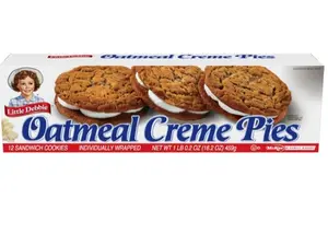 Oatmeal Crème Pies, 12 Individually Wrapped Sandwich Cookies, 16.2 OZ Box