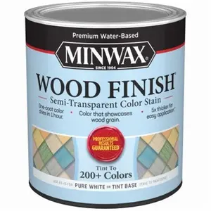 Minwax 271545 1 qt. Semi-Transparent, Water Based Wood Finish Stain, White