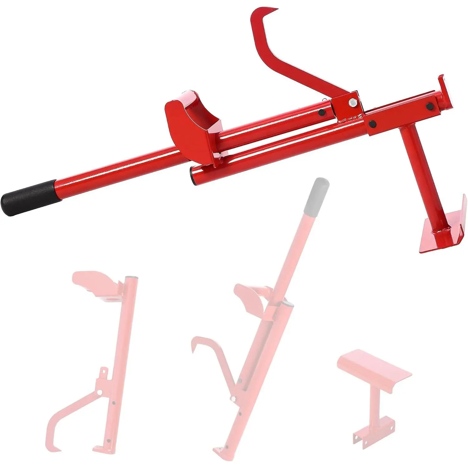 3-in-1 Logging Tools and Equipment,Log Hauler, Cant Hook, and Timberjack, All-in-One Forestry Multitool,Log Lifter,Log Tongs,Red