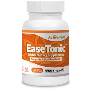 ActiveHerb EaseTonic 400 mg 80 Veggie Capsules Extra Strength Natural Herbal Supplement for Emotional Balance & Qi Circulation Support - Healthcare
